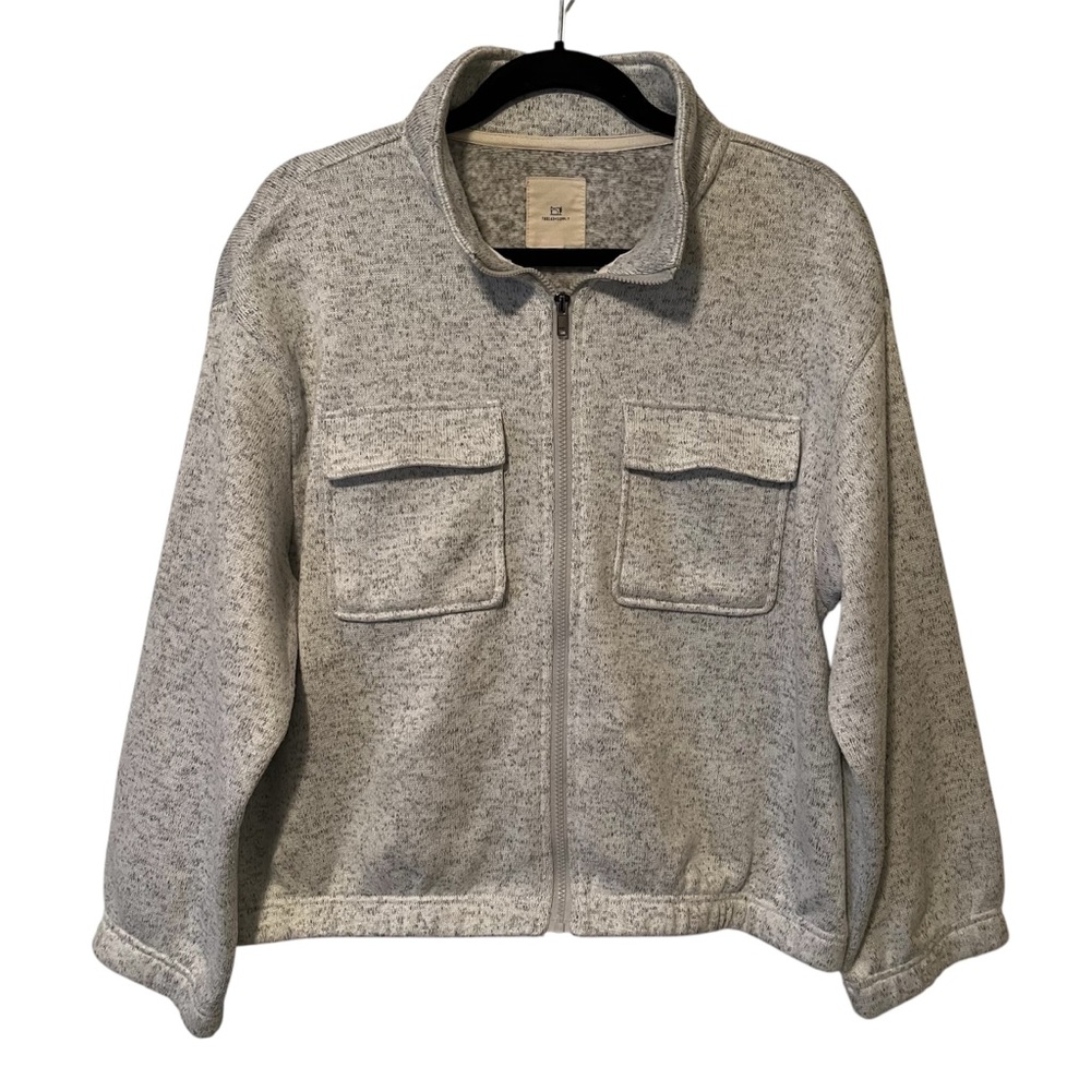 Thread and Supply Bomber-Style Full Zip Sweater